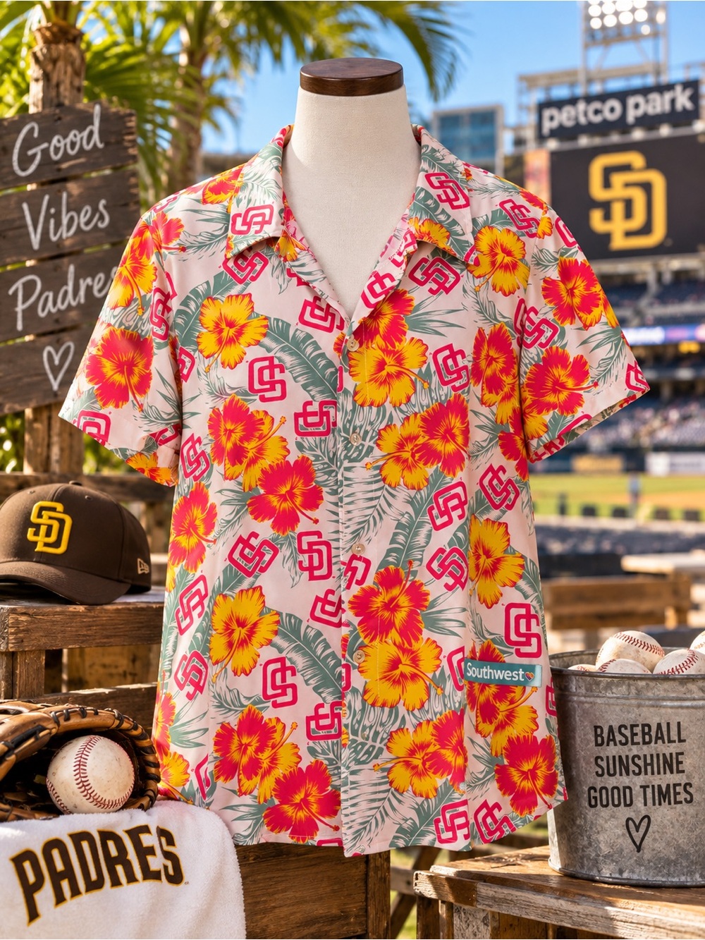 SPECIAL EDITION: Unisex Floral San Diego Padres Button Up